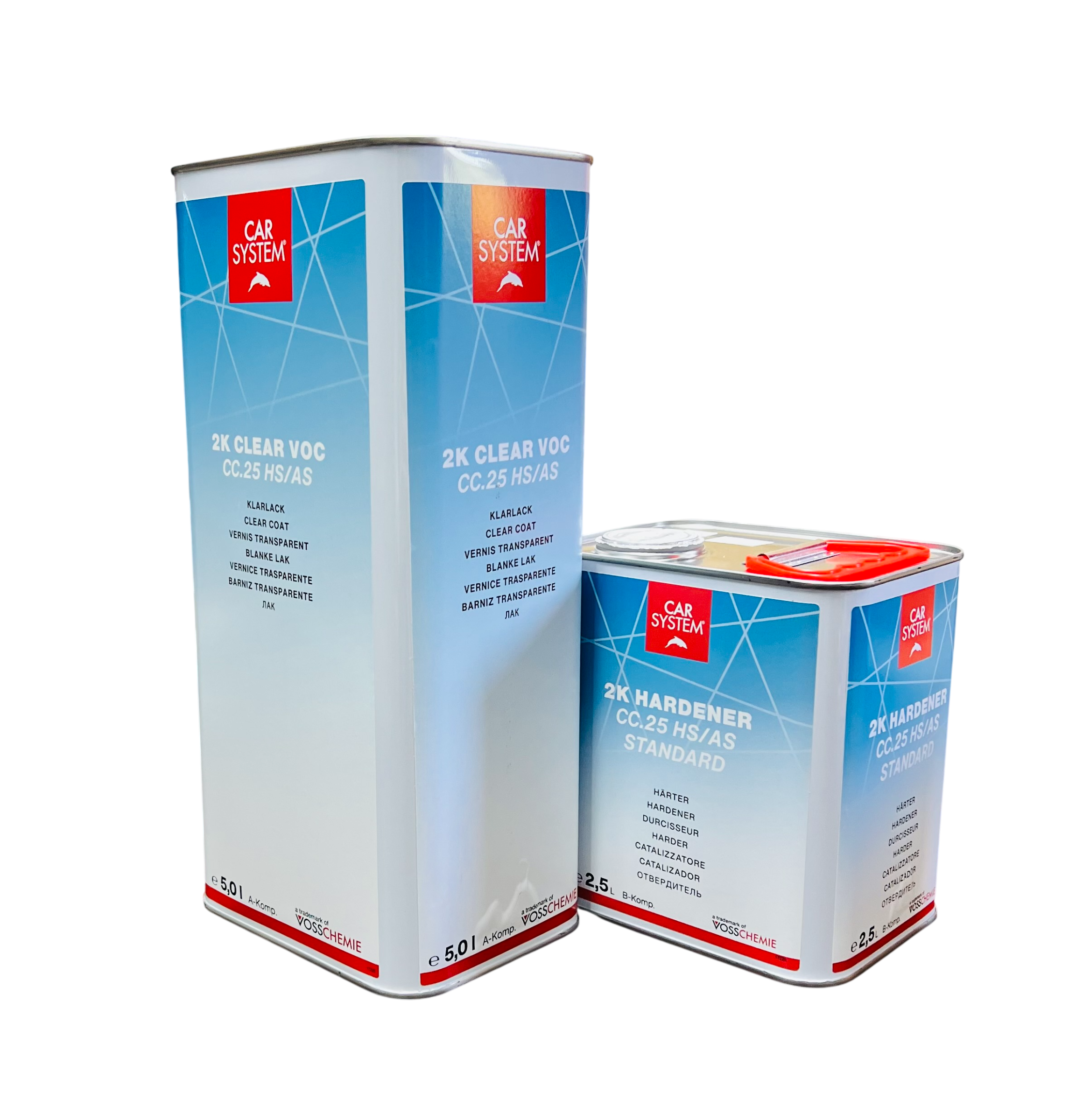 Лак прозрачный 2K CLEAR VOC CC.25 HS-AS (лак 5.0л + стандартный отвердитель 2.5л) — изображение 2