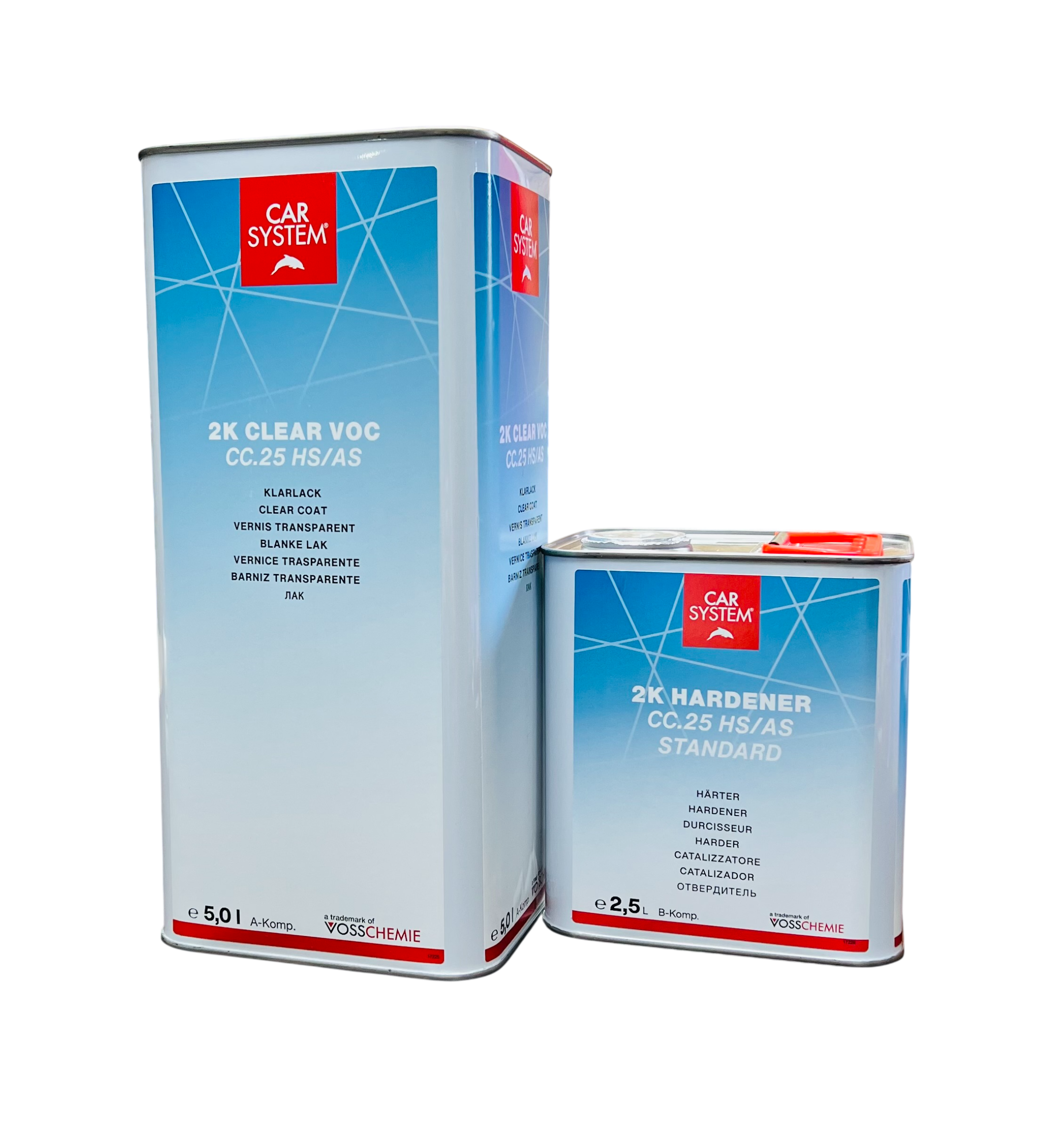 Лак прозрачный 2K CLEAR VOC CC.25 HS-AS (лак 5.0л + стандартный отвердитель 2.5л) — изображение 4